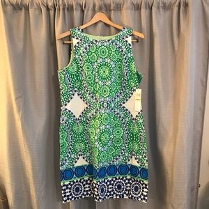 NWT,  London Times, size 14, shift dress, green